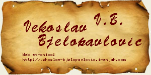 Vekoslav Bjelopavlović vizit kartica